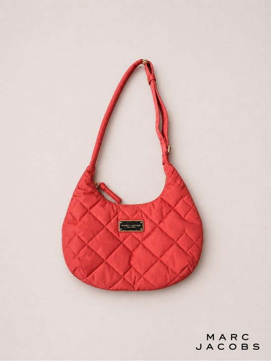 Marc Jacobs Handbags - Marc Jacobs Quilted Nylon Shoulder Bag – Sunset Red | Gold Hardware | NWT